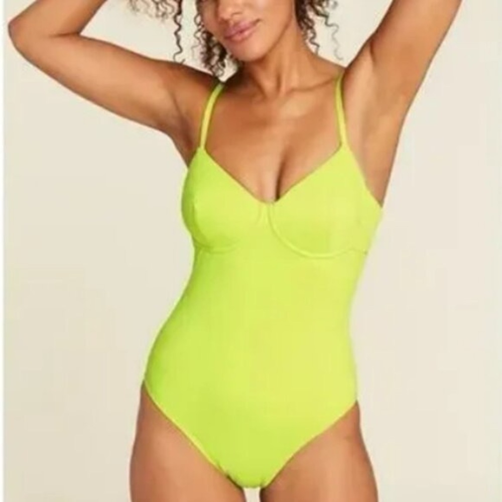 Andie Neon Green One Piece Swimsuit